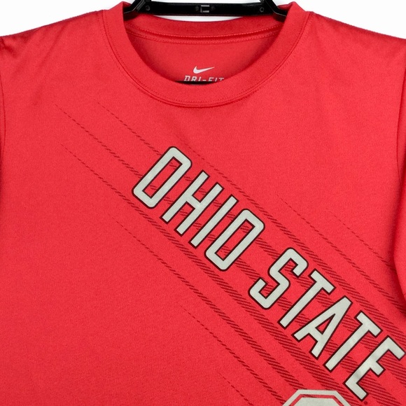 Nike Ohio State Athletic Shirt Dri-Fit OSU Scarlette & Gray Youth Large - Picture 2 of 8